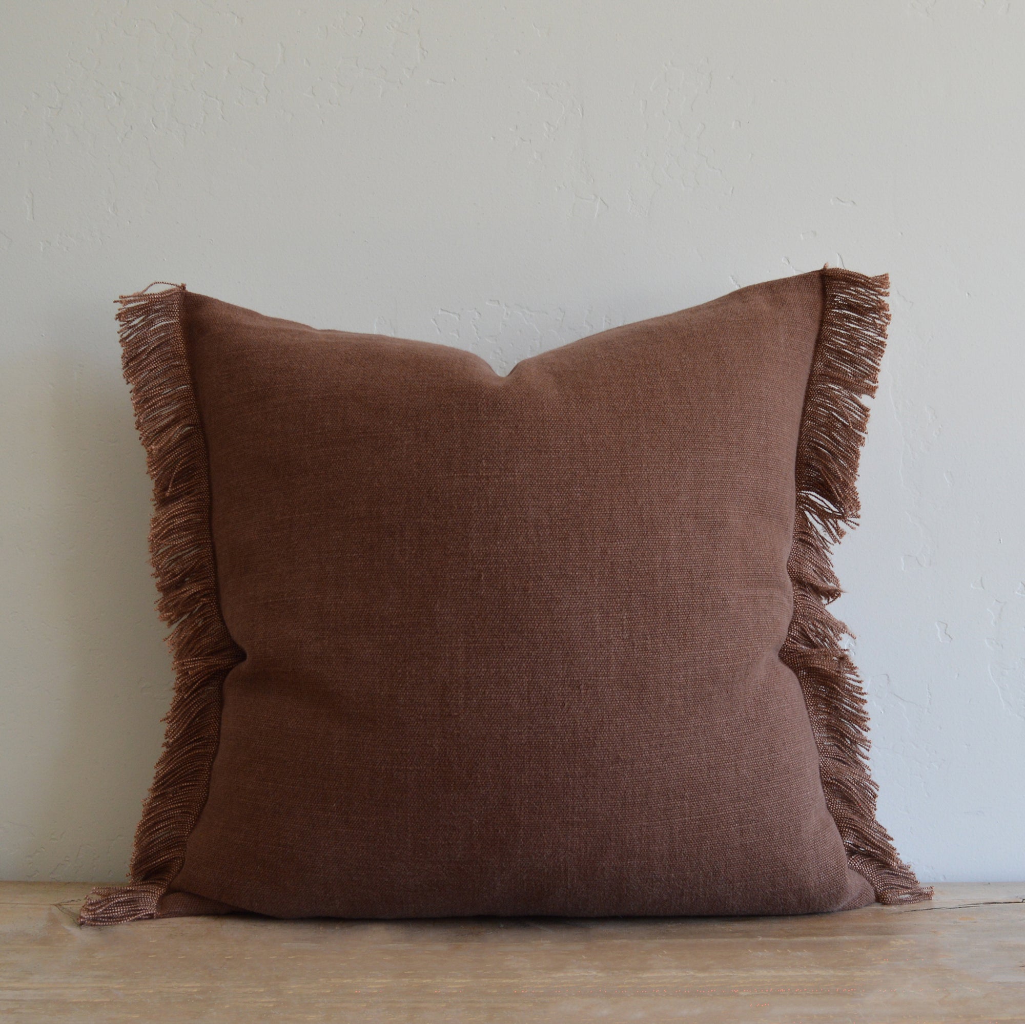 SIENNA BELGIAN LINEN FRINGE 22"x22"
