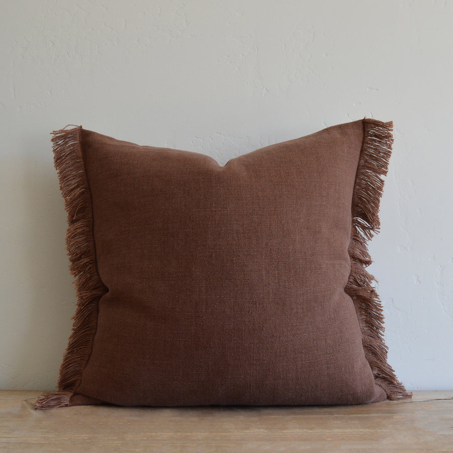 SIENNA BELGIAN LINEN FRINGE 22"x22"