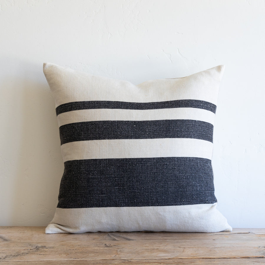 SUNSET STRIPE / CHARCOAL ON NATURAL