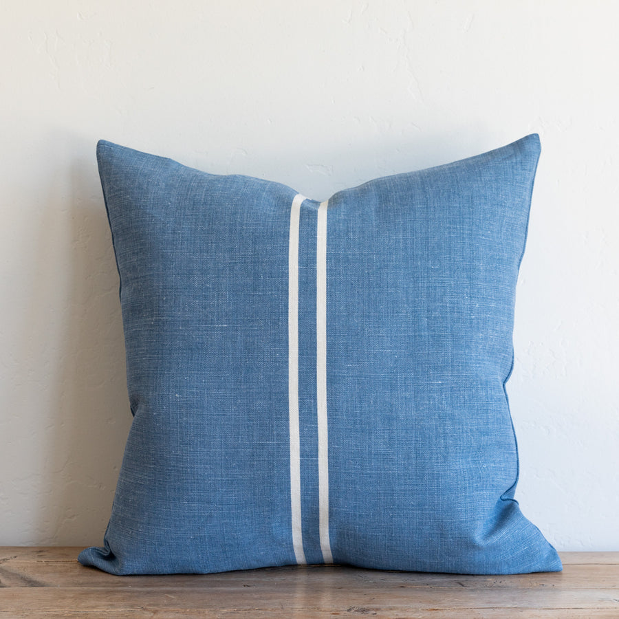 Blue and White Pillow - The French Linden